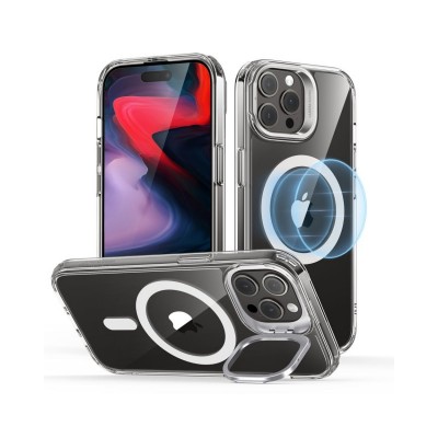 Husa iPhone 15 Pro Max, Esr Classic Halolock Cu Functie Magsafe, Protectie Si Stand La Camera, Transparent